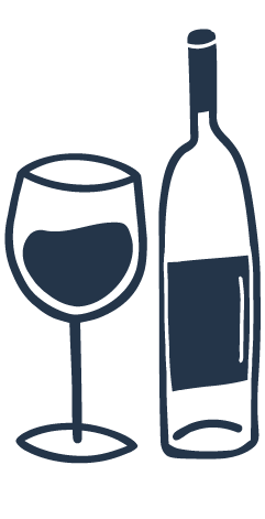 Glas und Flasche Stuttgarter Weindorf